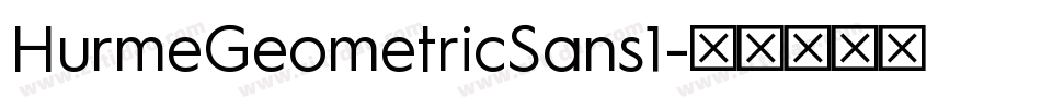 HurmeGeometricSans1字体转换