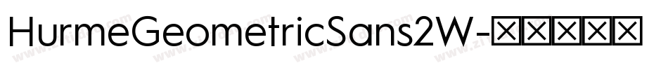 HurmeGeometricSans2W字体转换