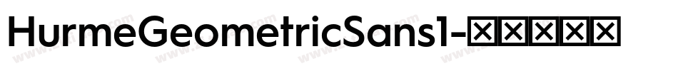 HurmeGeometricSans1字体转换