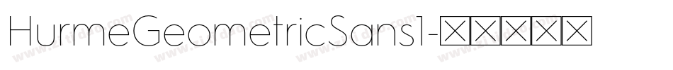 HurmeGeometricSans1字体转换