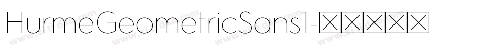 HurmeGeometricSans1字体转换