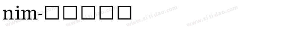 nim字体转换