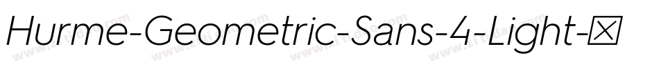 Hurme-Geometric-Sans-4-Light字体转换