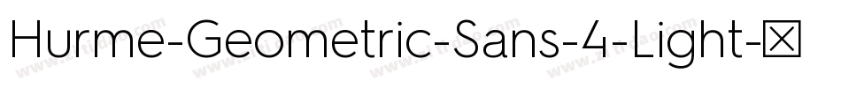 Hurme-Geometric-Sans-4-Light字体转换