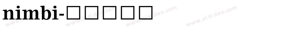 nimbi字体转换