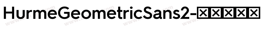 HurmeGeometricSans2字体转换