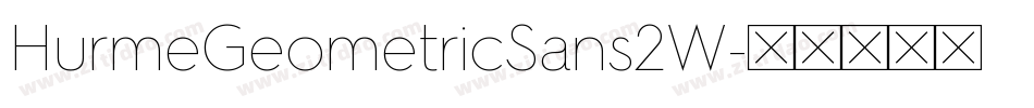 HurmeGeometricSans2W字体转换