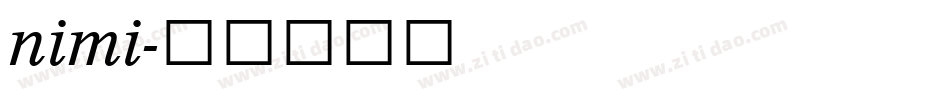 nimi字体转换