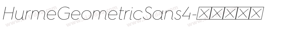 HurmeGeometricSans4字体转换