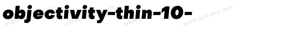objectivity-thin-10字体转换
