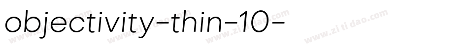 objectivity-thin-10字体转换