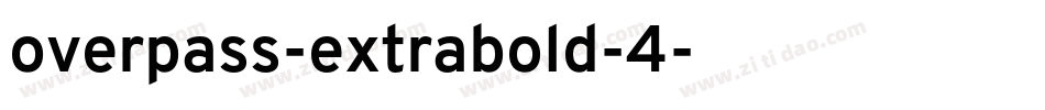 overpass-extrabold-4字体转换