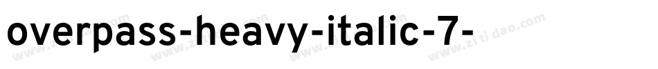overpass-heavy-italic-7字体转换