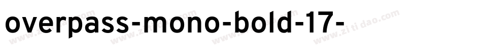 overpass-mono-bold-17字体转换