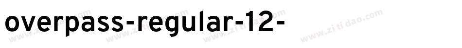 overpass-regular-12字体转换