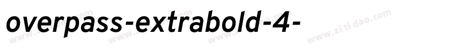 overpass-extrabold-4字体转换