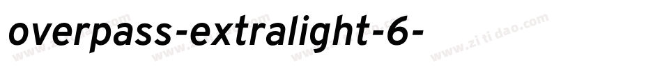 overpass-extralight-6字体转换
