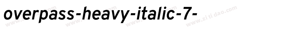 overpass-heavy-italic-7字体转换