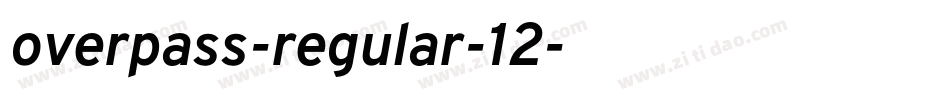 overpass-regular-12字体转换