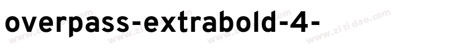 overpass-extrabold-4字体转换