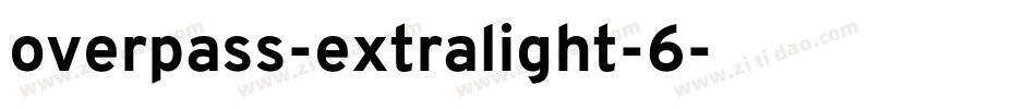 overpass-extralight-6字体转换