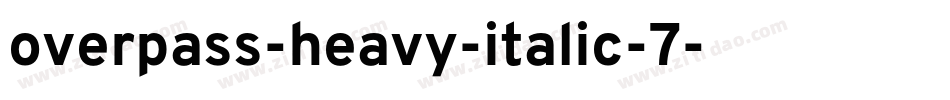 overpass-heavy-italic-7字体转换