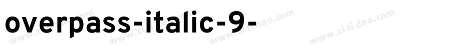 overpass-italic-9字体转换