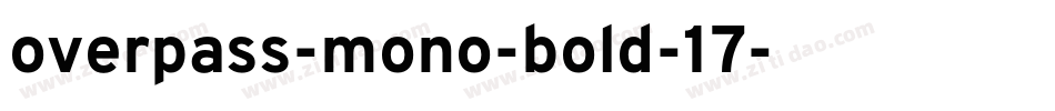 overpass-mono-bold-17字体转换