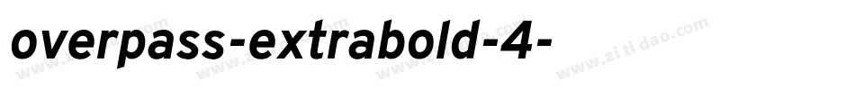 overpass-extrabold-4字体转换