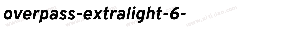 overpass-extralight-6字体转换