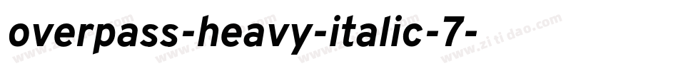 overpass-heavy-italic-7字体转换
