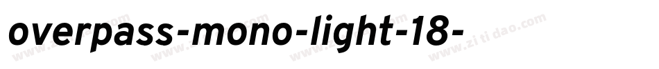 overpass-mono-light-18字体转换