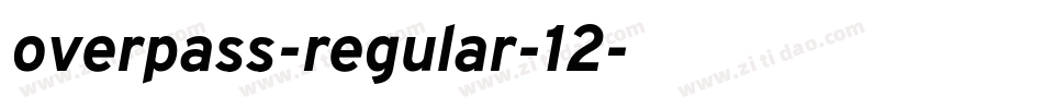 overpass-regular-12字体转换