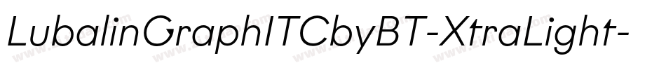 LubalinGraphITCbyBT-XtraLight字体转换