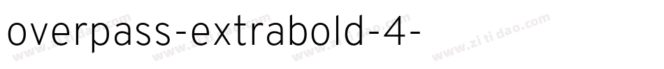 overpass-extrabold-4字体转换