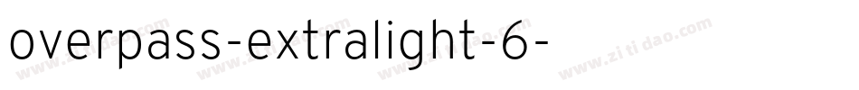 overpass-extralight-6字体转换