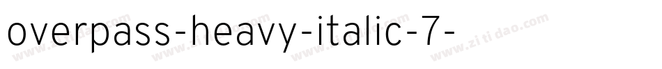 overpass-heavy-italic-7字体转换