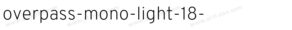 overpass-mono-light-18字体转换