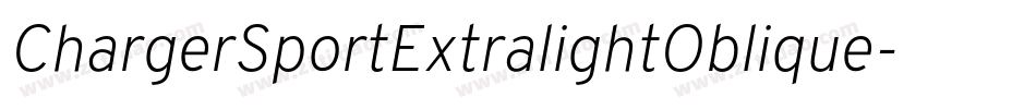 ChargerSportExtralightOblique-lGL5字体转换