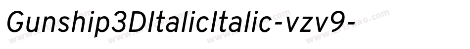 Gunship3DItalicItalic-vzv9字体转换