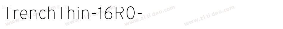 TrenchThin-16R0字体转换