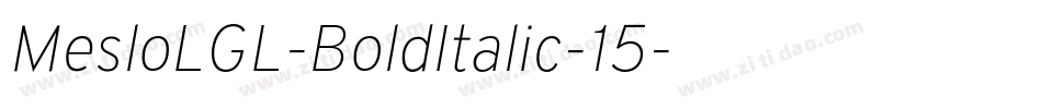 MesloLGL-BoldItalic-15字体转换