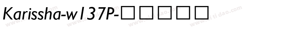 Karissha-w137P字体转换