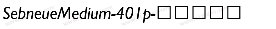 SebneueMedium-401p字体转换