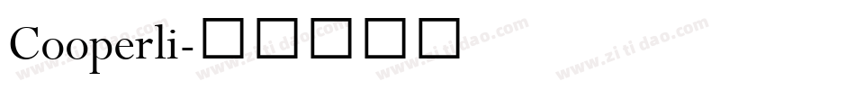 Cooperli字体转换