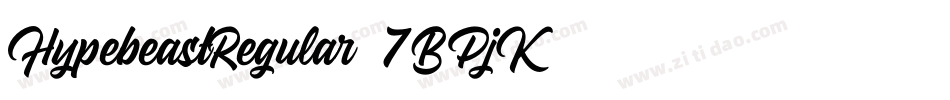HypebeastRegular-7BPjK字体转换