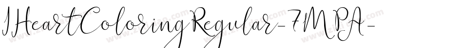 IHeartColoringRegular-7MPA字体转换