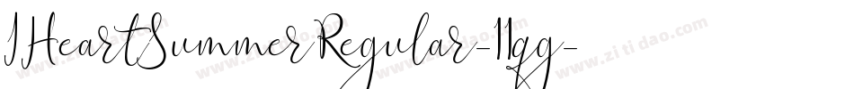 IHeartSummerRegular-11qg字体转换