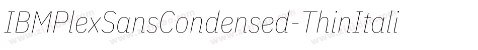 IBMPlexSansCondensed-ThinItalic字体转换