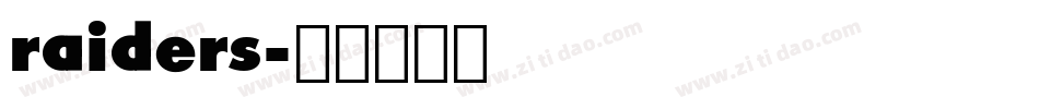 raiders字体转换